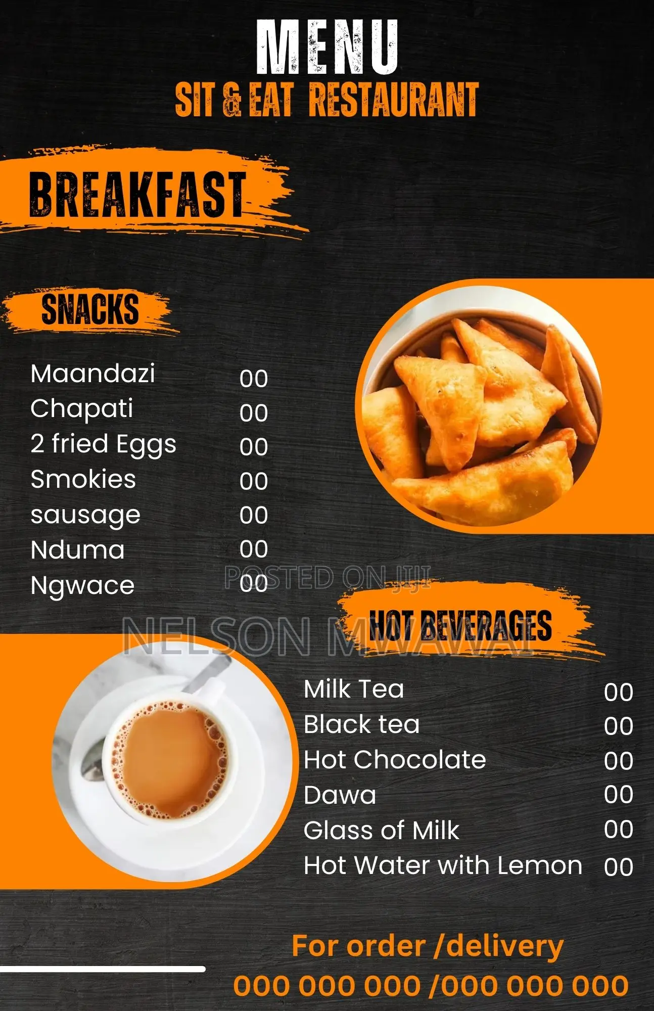 Restaurant Menus Flyers