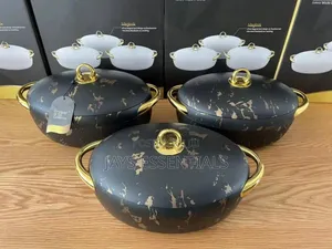 3pc Marble Insulated Luxury Hotpots