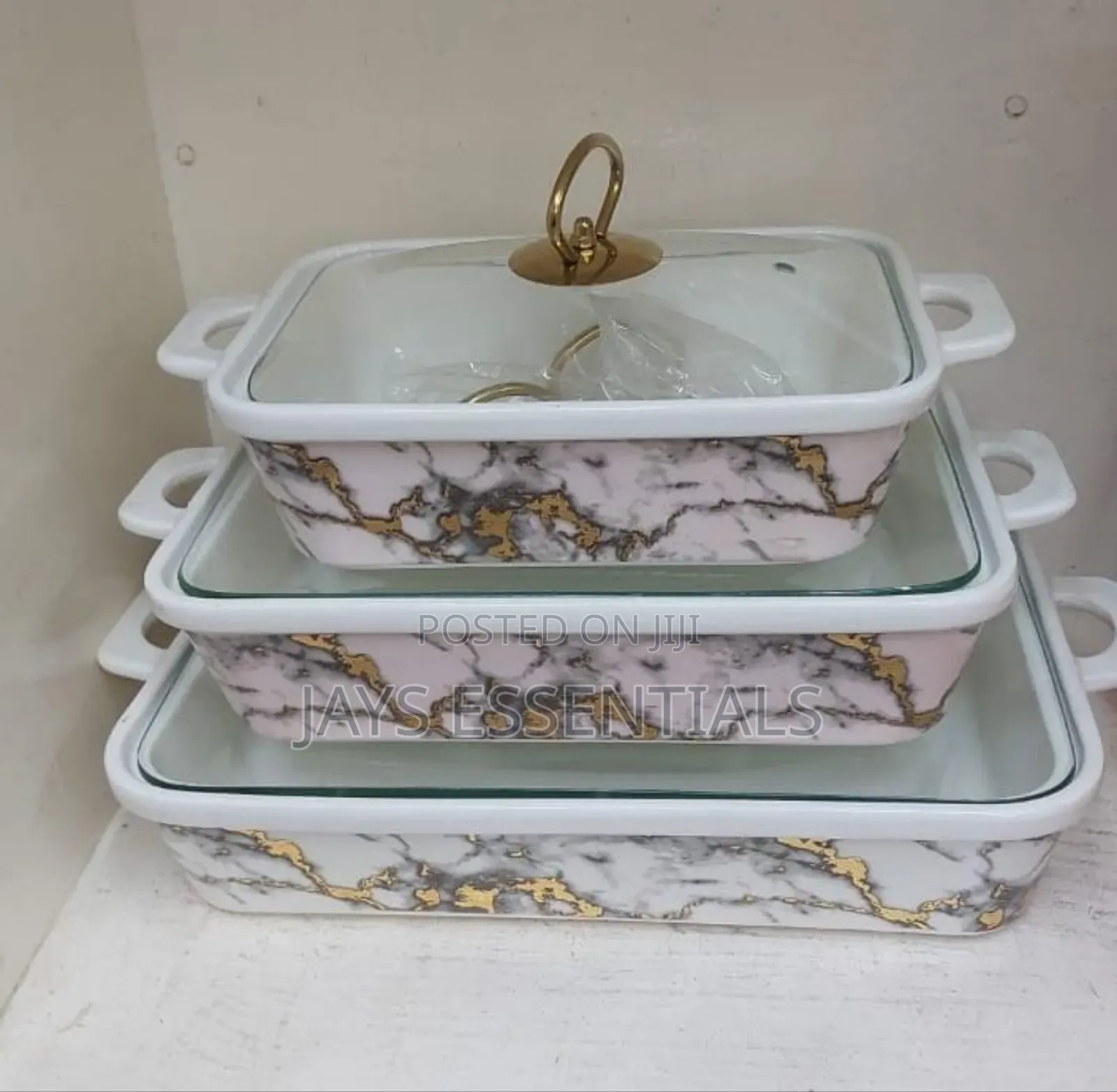3pc Ceramic Chaffing Dishes