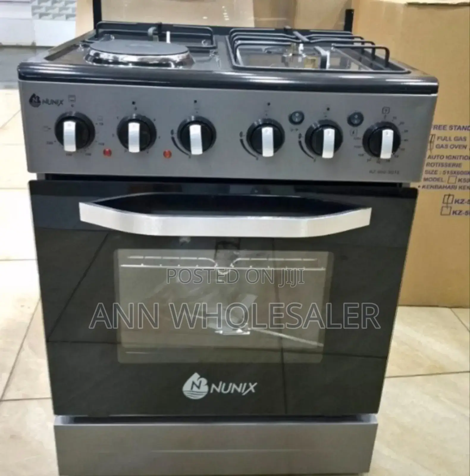 Nunix 3+1 60 by 60 Standing Cooker