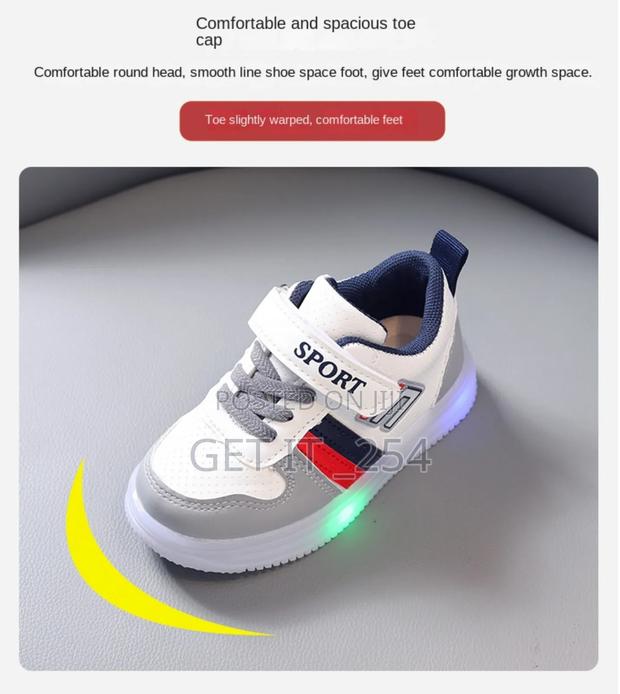 Kid's Led Sneakers Size 25,26,27,29,30Grey - thumbnail 3