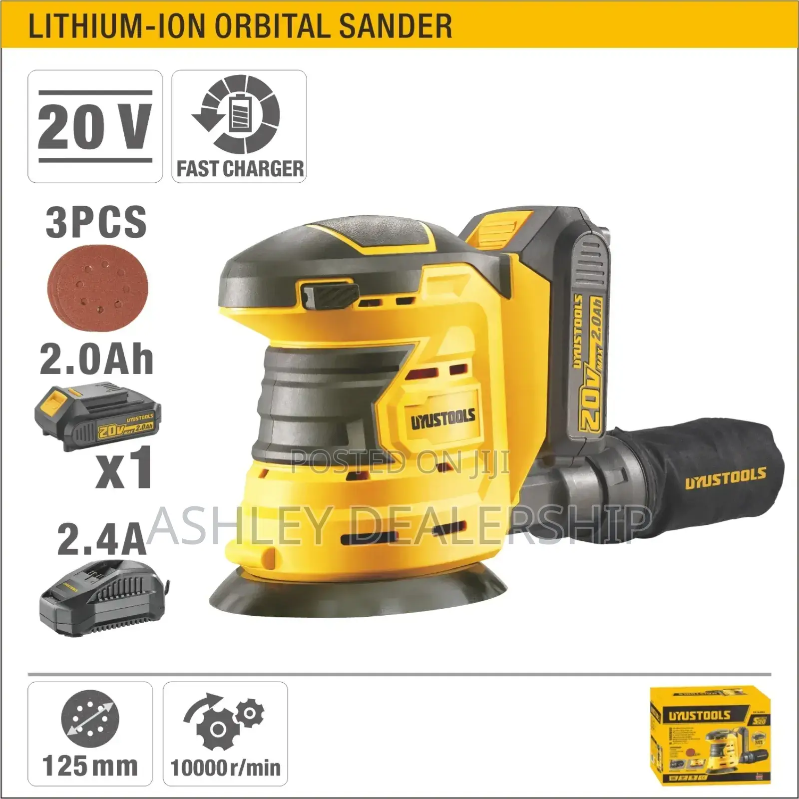 Lithium Ion Orbital Sander 20v