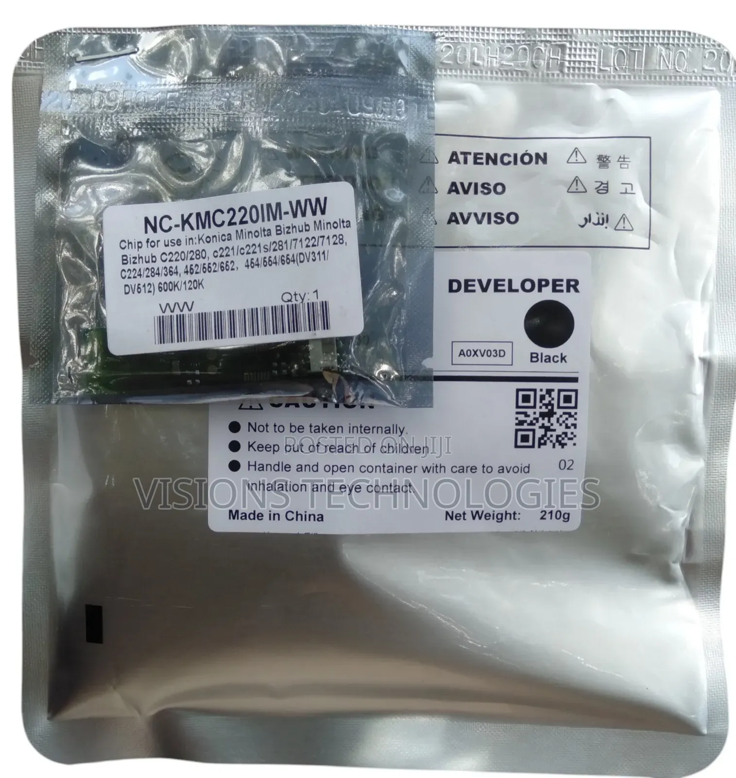 Black Developer C220/280/360 With Chip