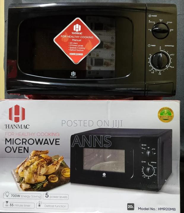 Hanmac Black 20L Manual Microwave