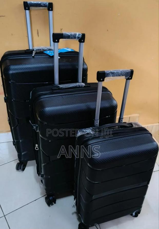 Black 3 in 1 Rubber Suitcase