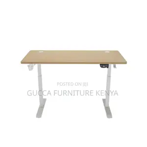 Office Tables:120cm Elegant Wooden Top Standing Office Desk