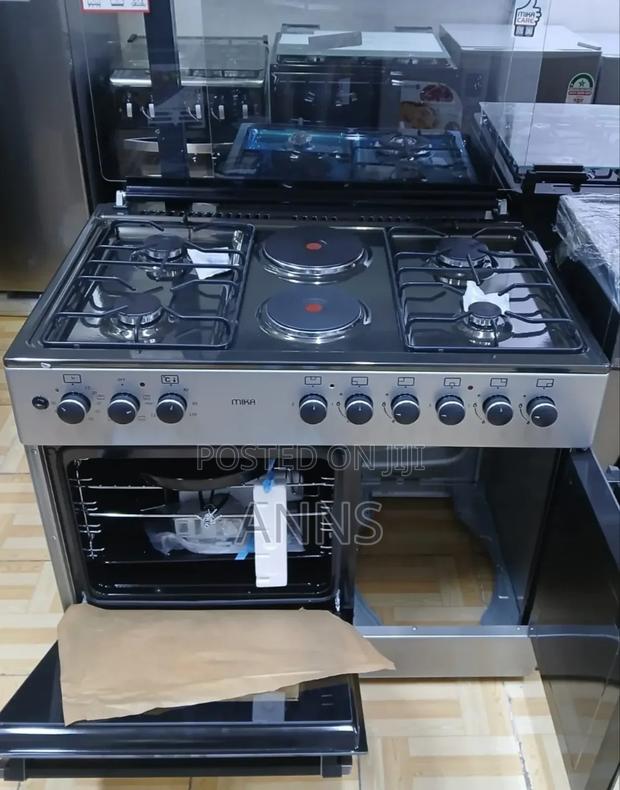 Mika 4gas+2 Electric Plate 60×90 Standing Cooker