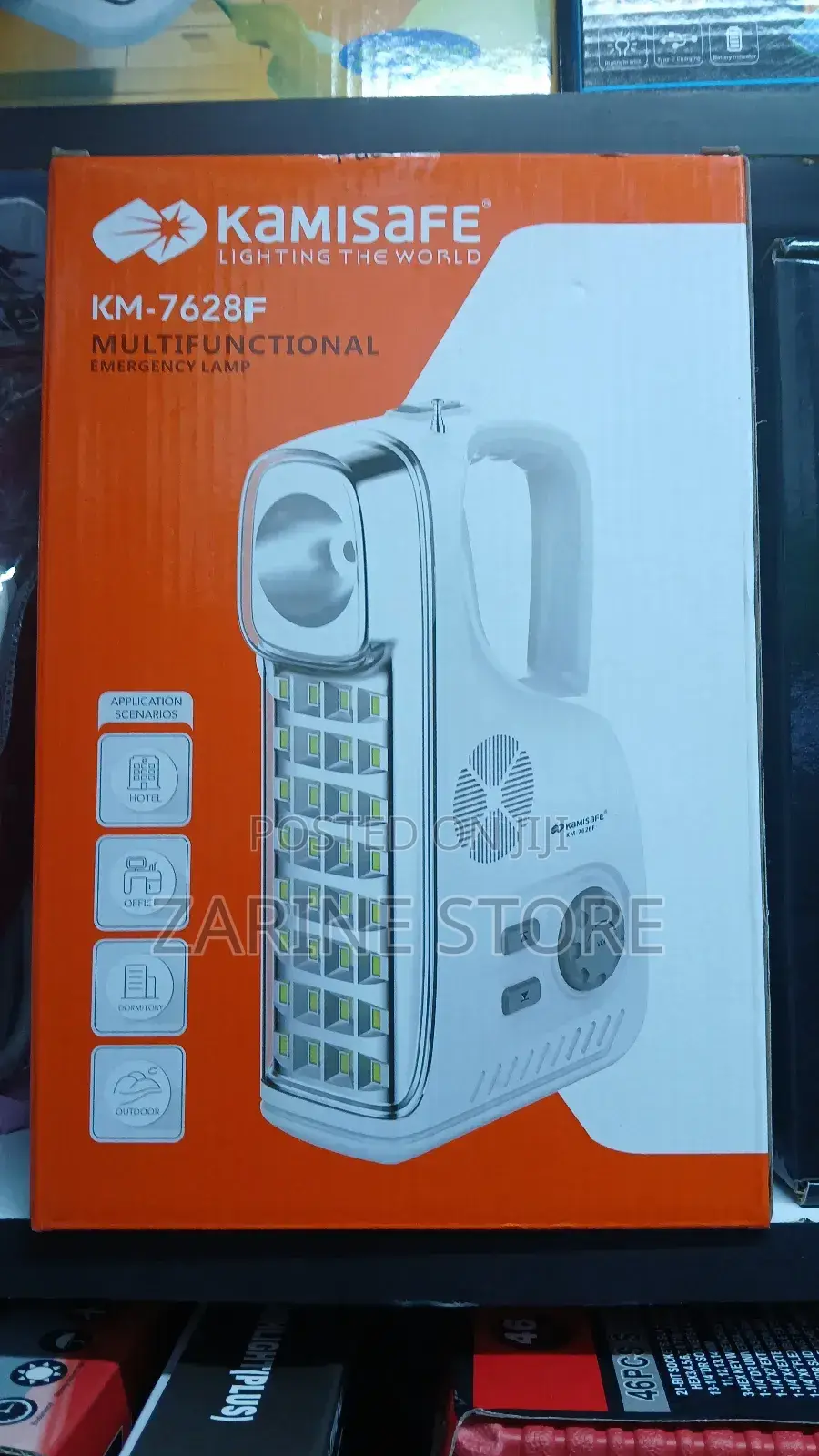 Kamisafe Emergency Lamp 7628 Rechargeable Lamp With Radio