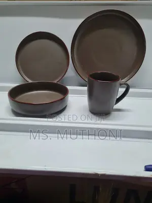 Brown Elegant 24 Pieces Ceramic Dinner Set