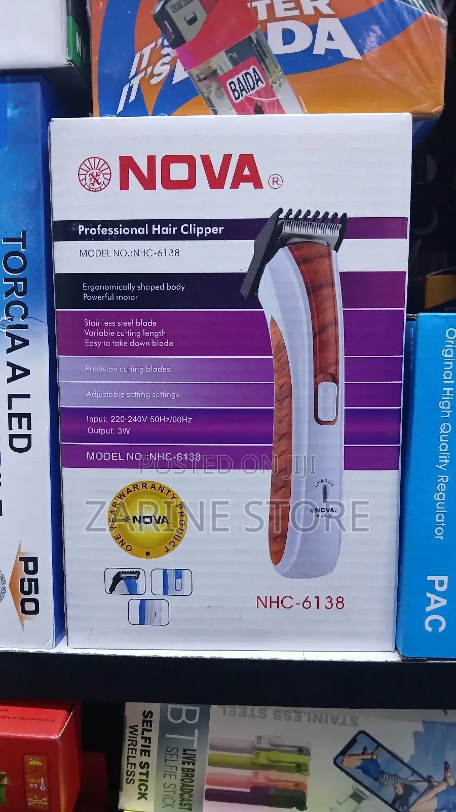NOVA Body Hair Trimmer Beards Shaver - Rechargeable