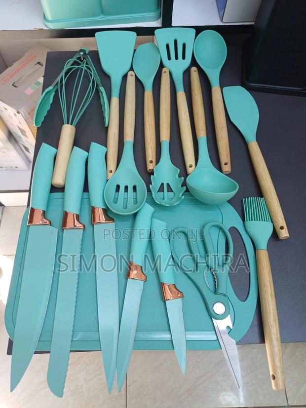 Green Silicone Spoon. 19pcs - main view