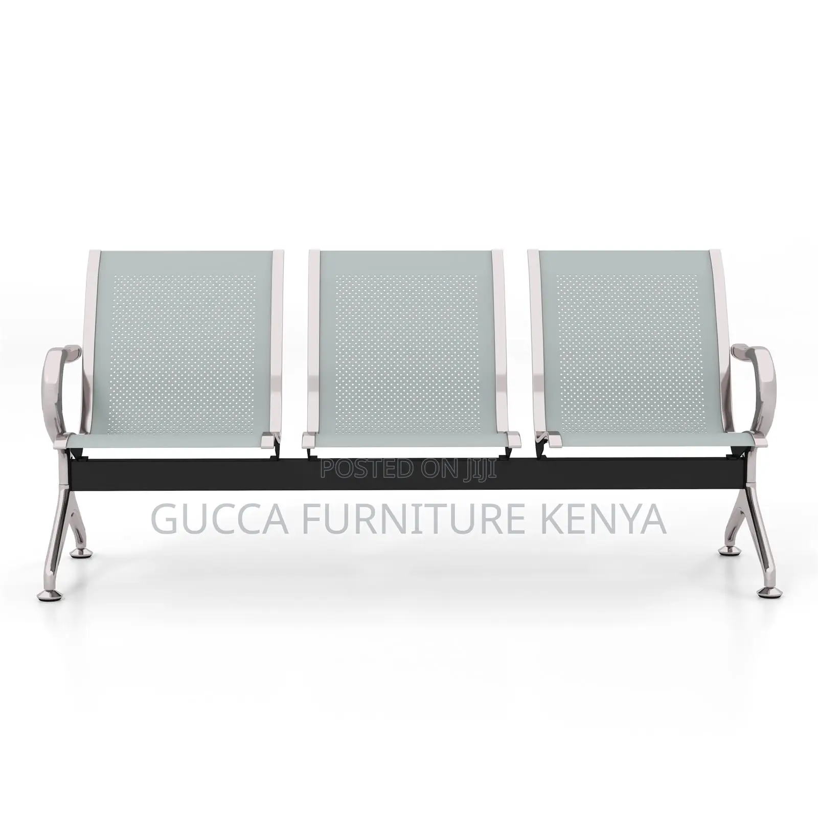 Benches:3-Seat Waiting Room Bench With Ergonomic Backrest