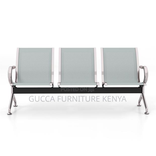 Benches:3-Seat Waiting Room Bench With Ergonomic Backrest - thumbnail 2