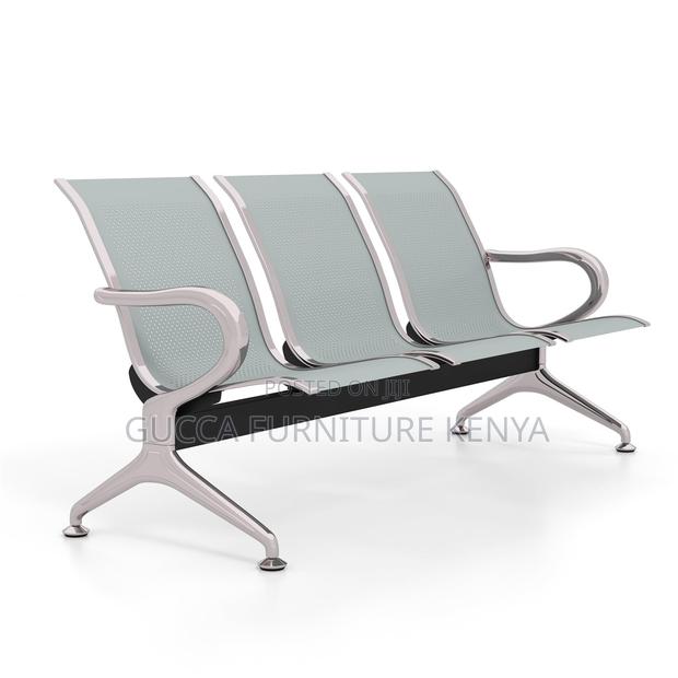 Benches:3-Seat Waiting Room Bench With Ergonomic Backrest - thumbnail 3