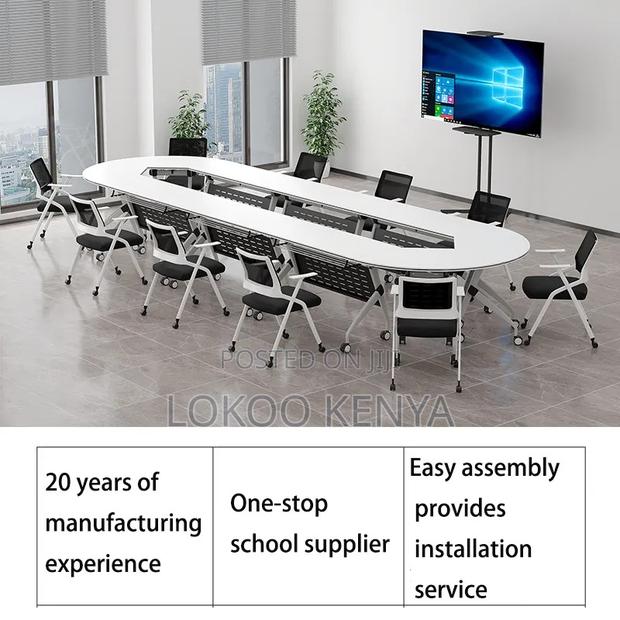 Office Desk : Foldable Stackable Training Conference Desk - thumbnail 4