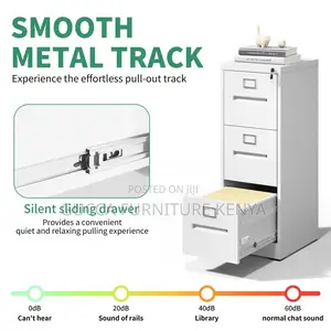 Cabinets:Heavy Duty Vertical 3 Drawer Metal File Cabinet