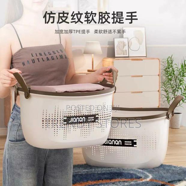 Multipurpose Storage Basket With Leather Straps - main view