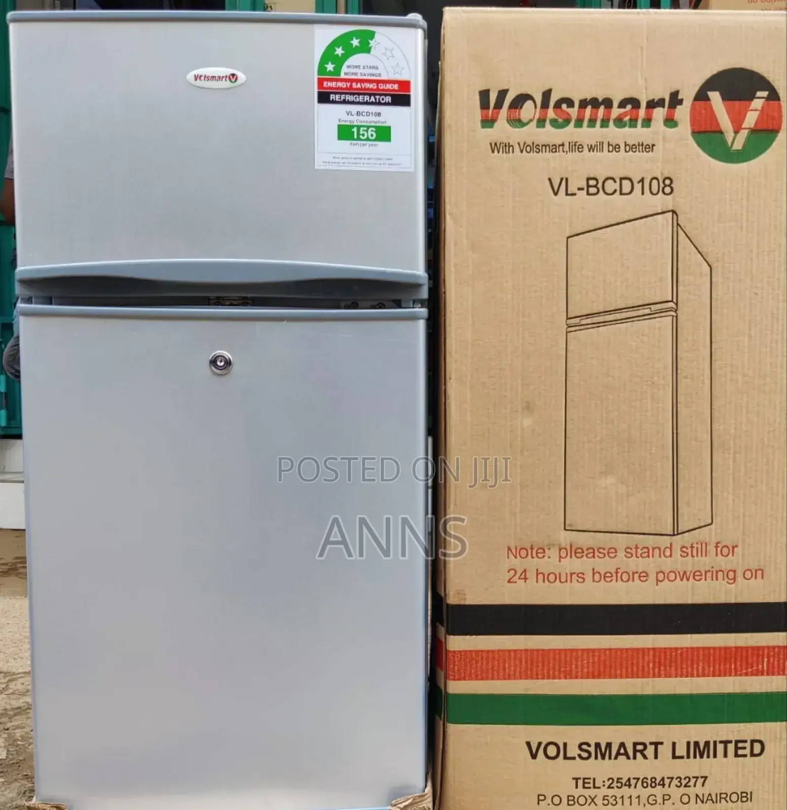 Volsmart 108litres Double Door Fridge