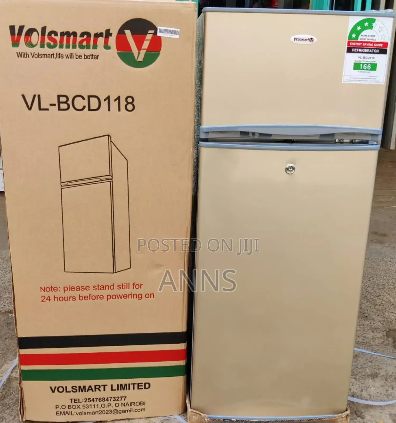 Volsmart 118litres VL- BCD118 Double Door Refrigerator