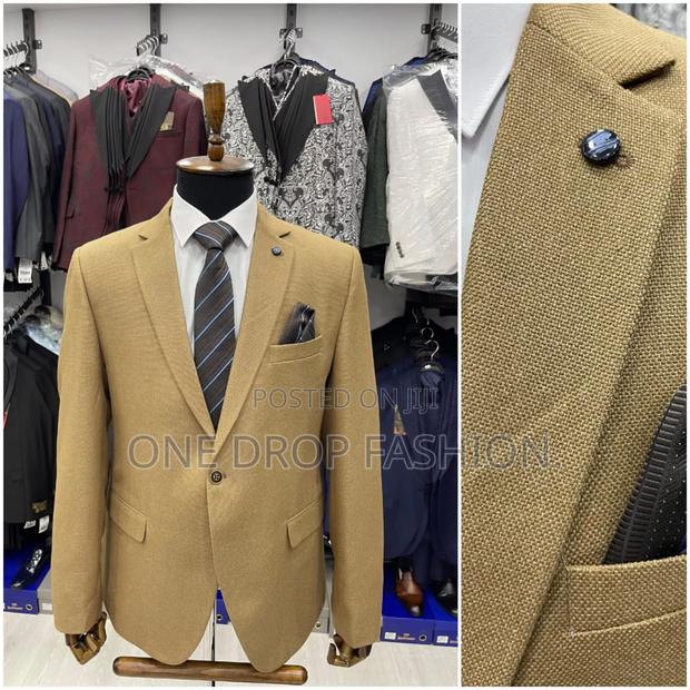Beige Mens Blazers2r - thumbnail 2