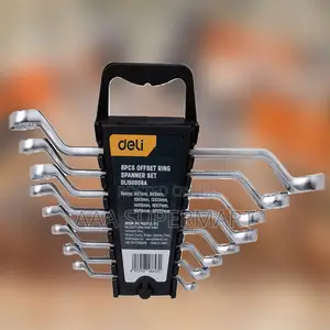 Deli Tools EDL150008A 8pcs Offset Ring Spanner Set