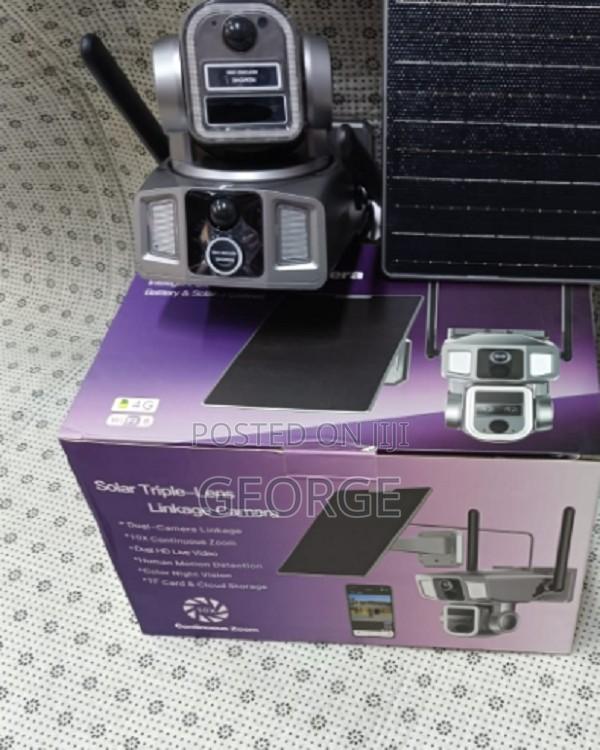 PORTABLE Triple Lens 4g Solar PTZ Camera - main view