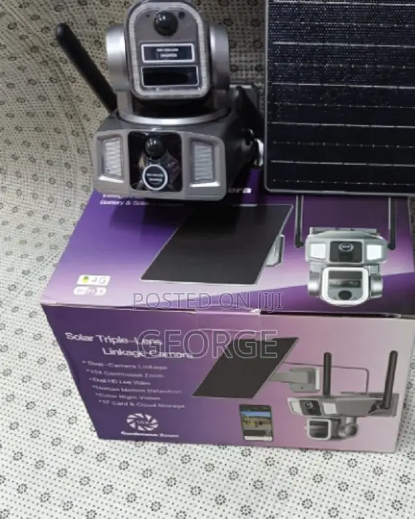 PORTABLE Triple Lens 4g Solar PTZ Camera