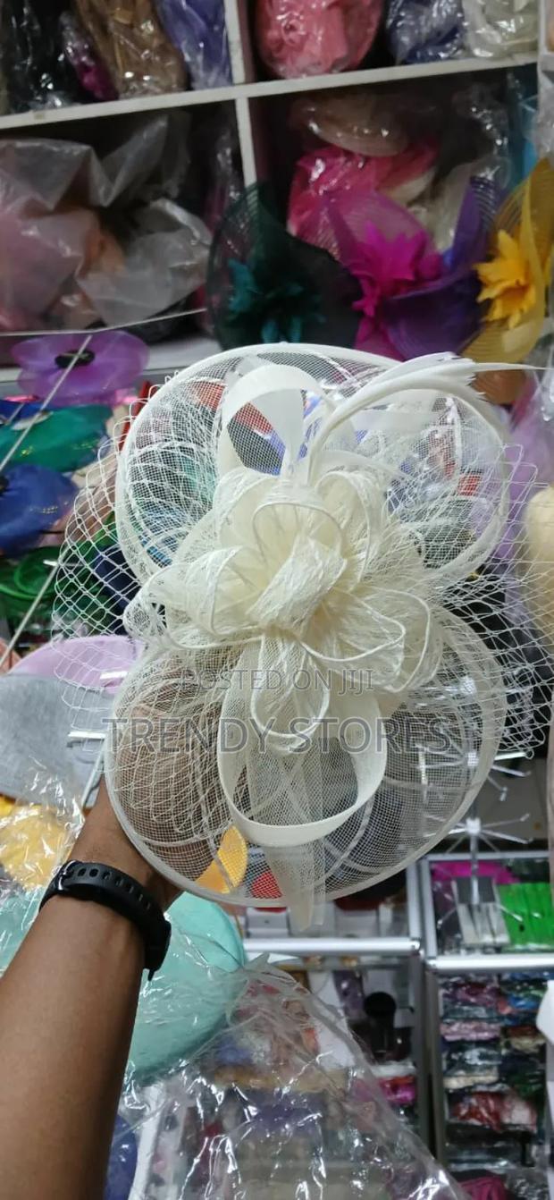 White Flower  Net Fascinator - thumbnail 3