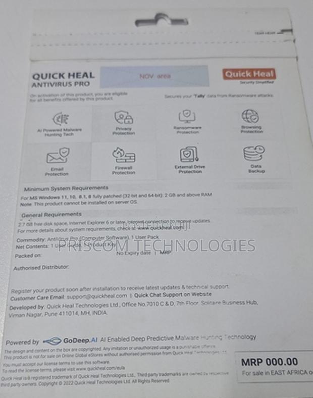 Quick Heal Antivirus Pro 3 PC/ 1 Year License - thumbnail 3