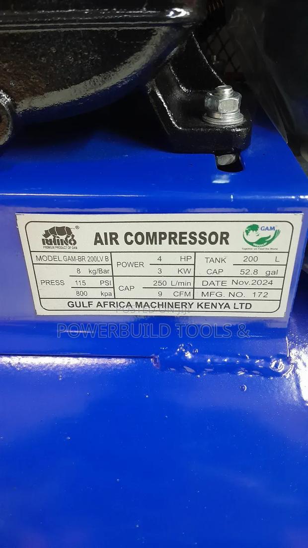 Rhino 200L Electric Compressor - thumbnail 2