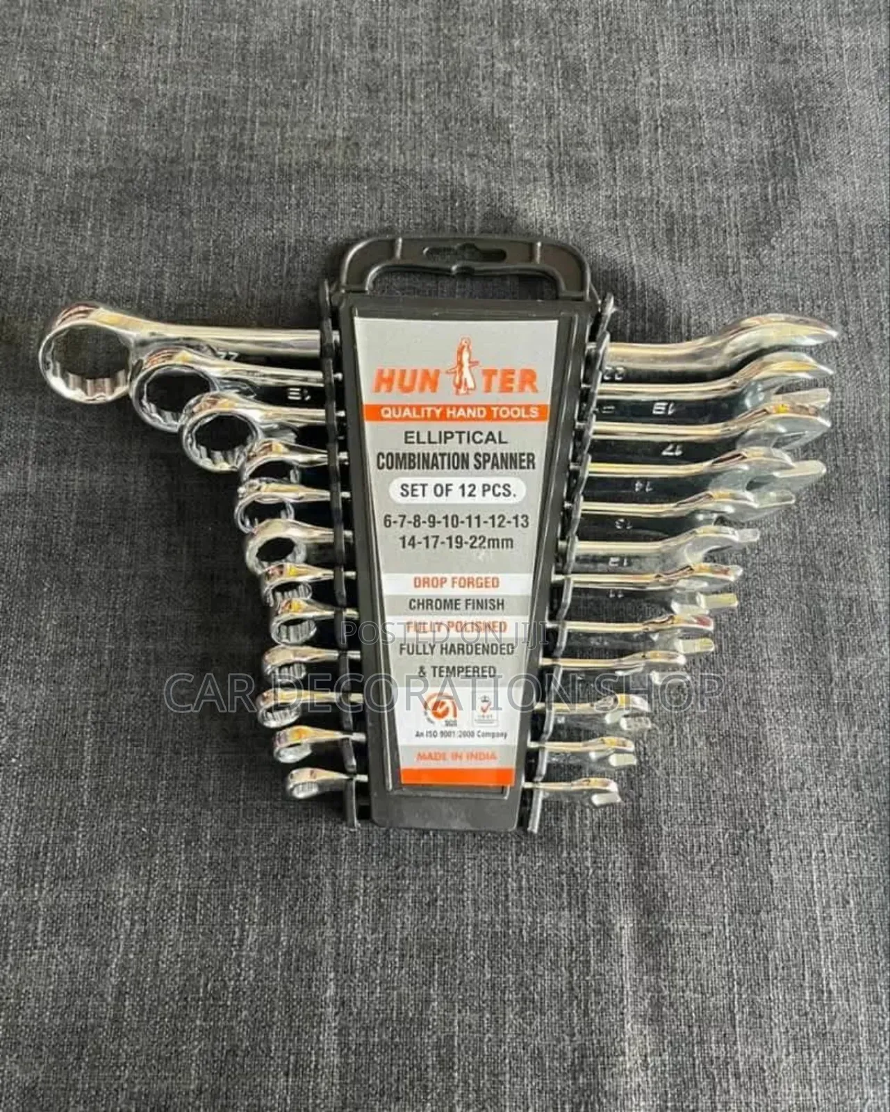 12pcs Chrome Finish Combined Spanner Set