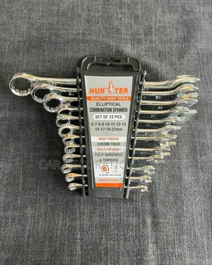 12pcs Chrome Finish Combined Spanner Set