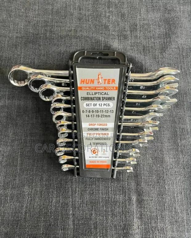 12pcs Chrome Finish Combined Spanner Set - main view