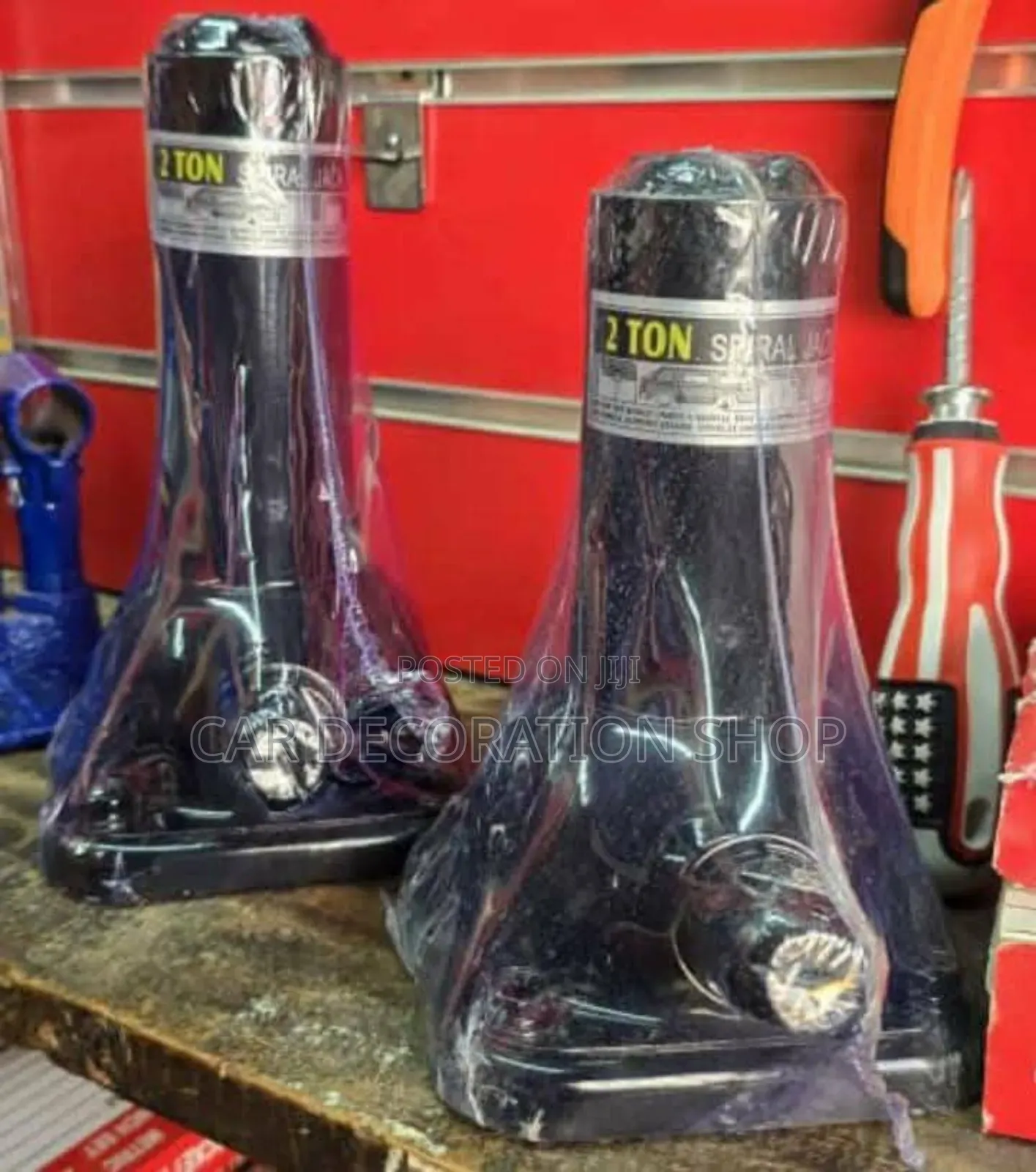 Black 2ton Spiral Jack With Handles