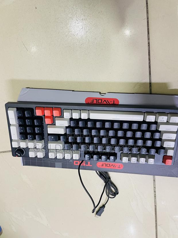Black Grey T50 Mechanical Gaming Keyboard With RGB Backlight