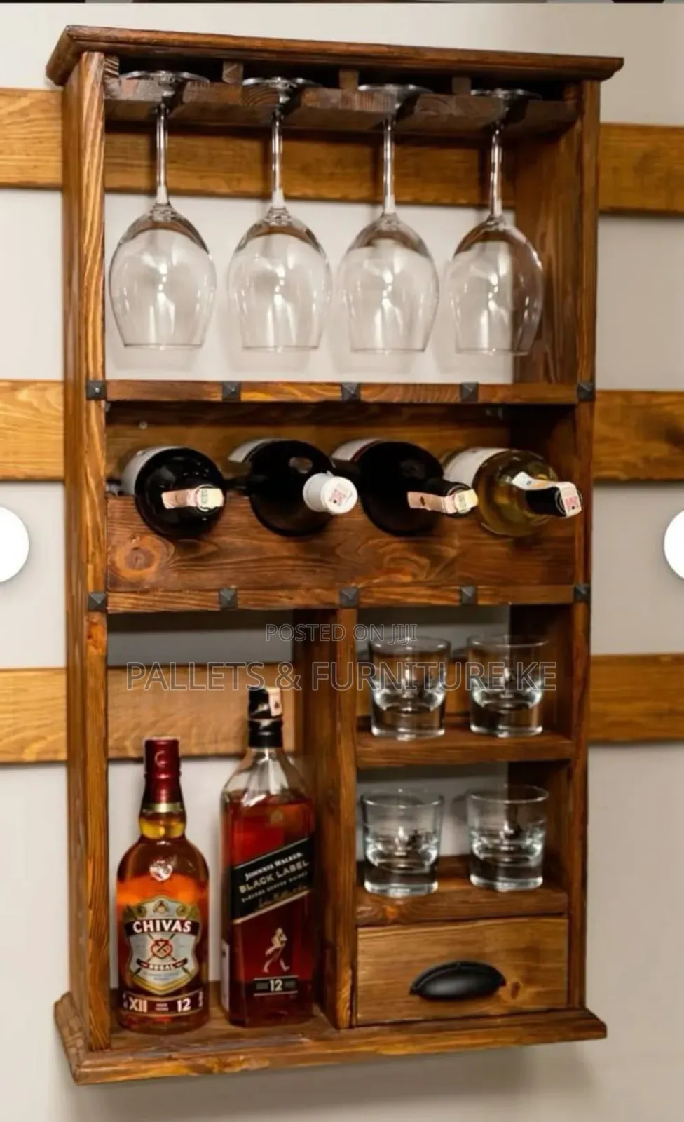 Wall-hanged Rustic Bar
