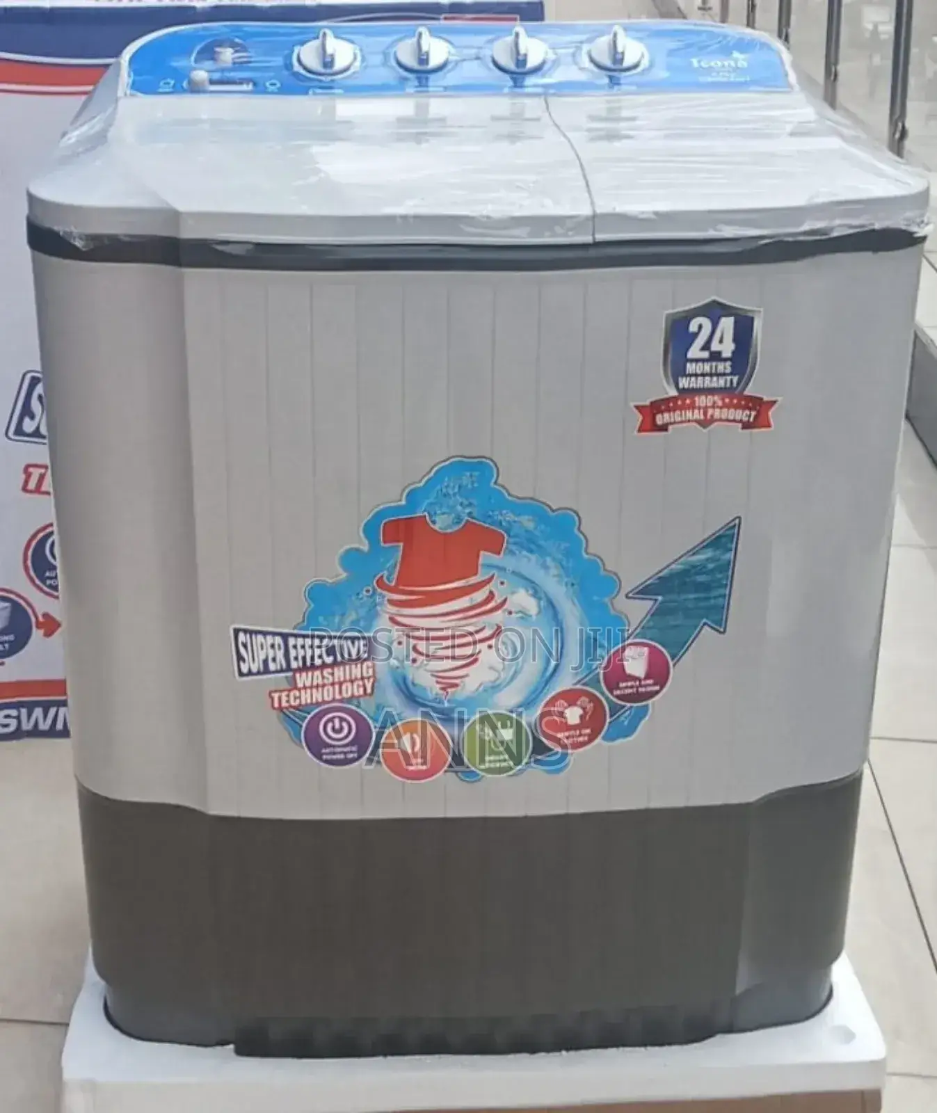 Icona Top Load 9kgs Wash and Spin Washing Machine