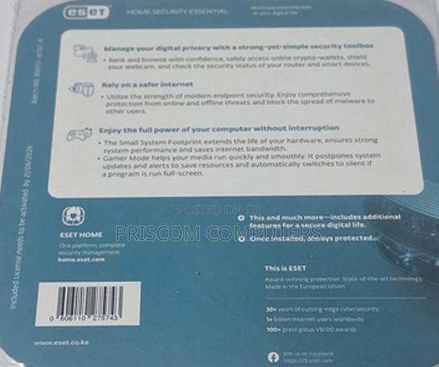 Eset Home Security 1 Year 2 Devices (Antivirus) - thumbnail 3