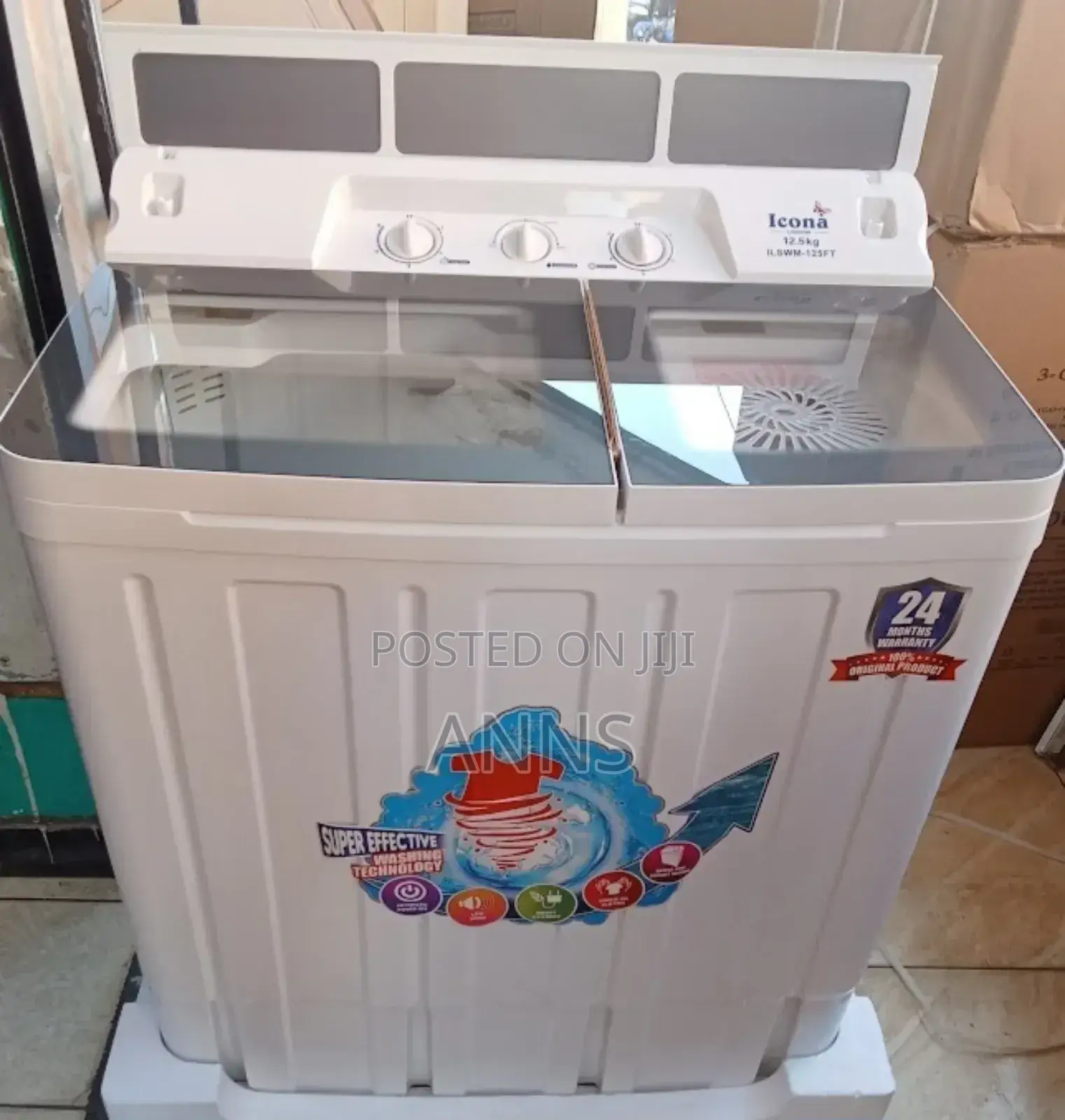 Icona 12.5kg Wash and Spin Best Washing Machine