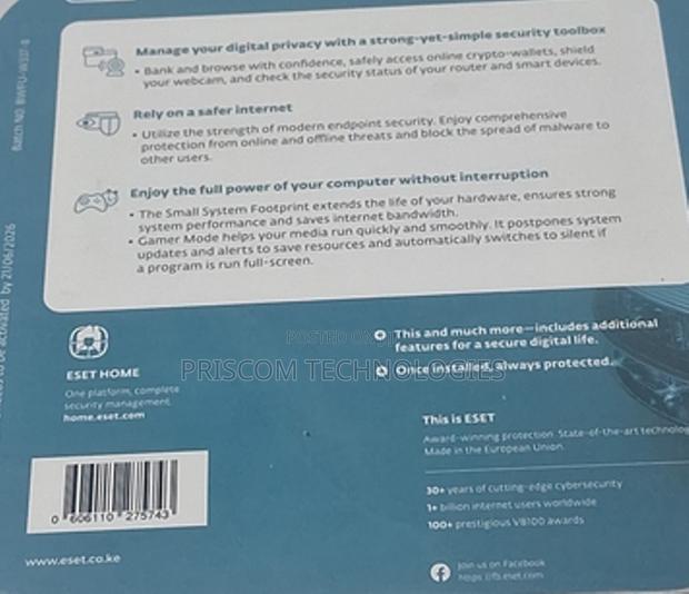 ESET Home Security Antivirus 2025 Edition 2 Devices 1 Year - thumbnail 3