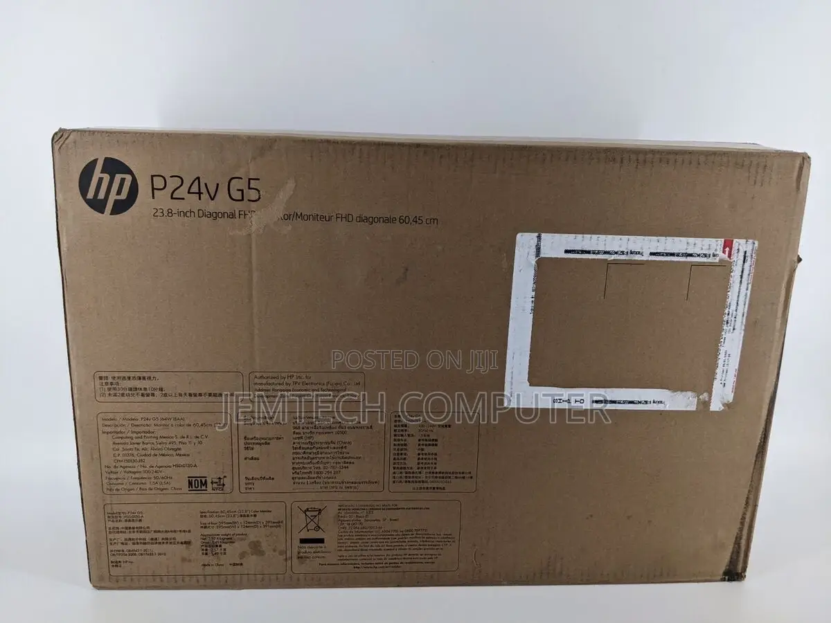 HP P24v G5 Black Color FHD Monitor\\P24v G5 Black