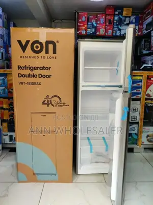*Von Double Door Fridge 181litres Direct Cool