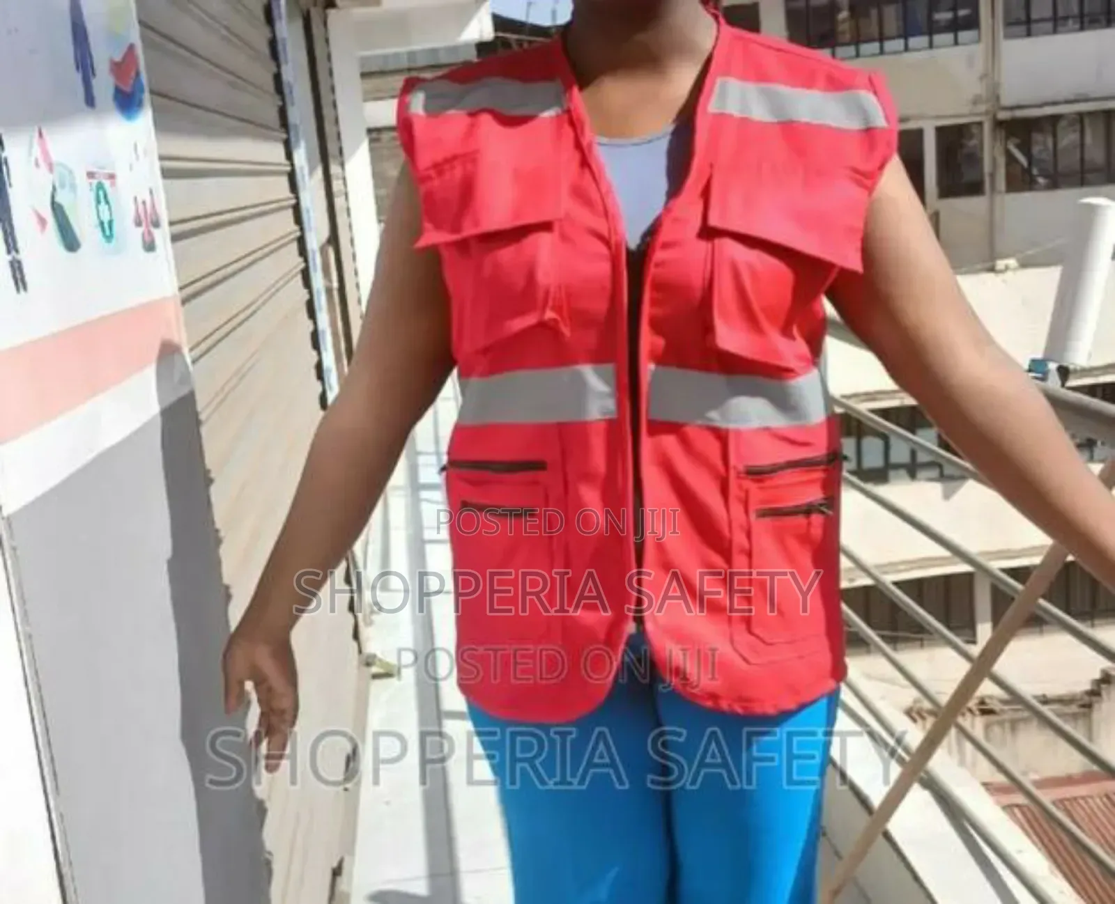 Red Customized Twill Reflector Vest