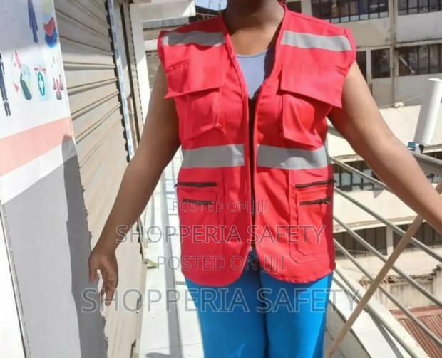 Red Customized Twill Reflector Vest - thumbnail 2