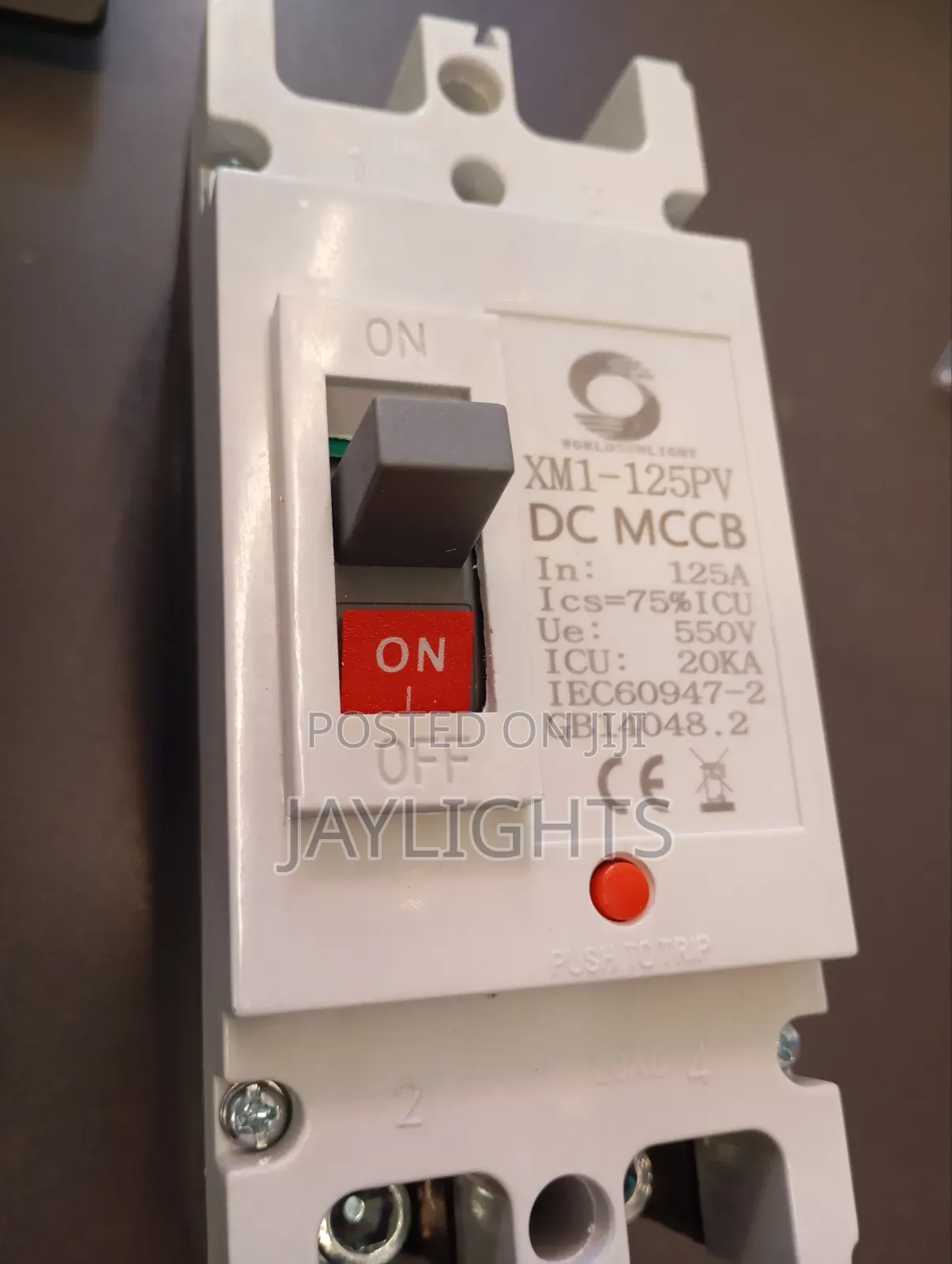 Solar System DC550V 2P DC McCb Circuit Breaker for Solar