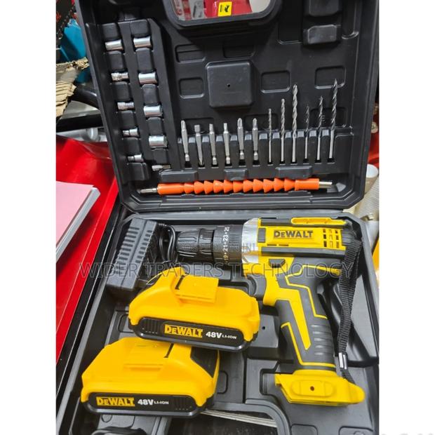 Dewalt 48v Cordless Drill 
Has Hammer Function 
Has Accessor - main view
