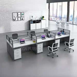 Workstation: Six Way Modular Rectangular Office Workstation