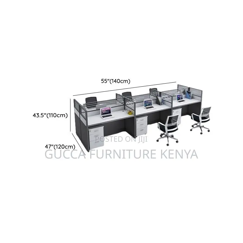 Workstation: Six Way Modular Rectangular Office Workstation