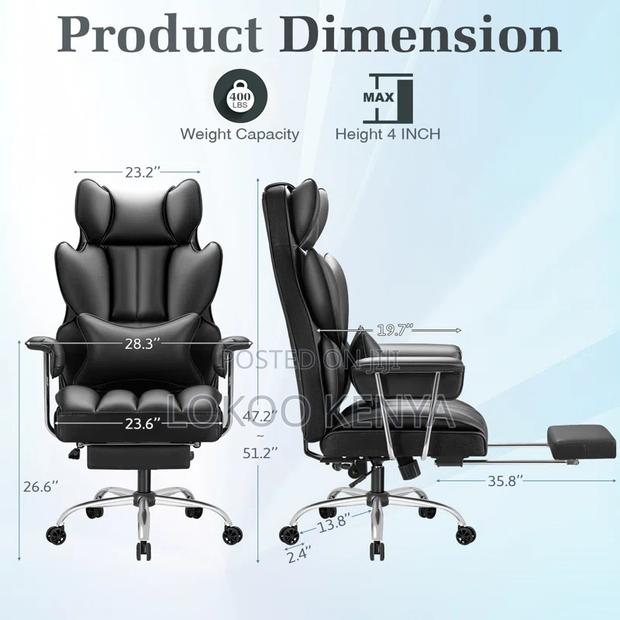 Office Chair: Faux Leather Executive Office Chair - thumbnail 2