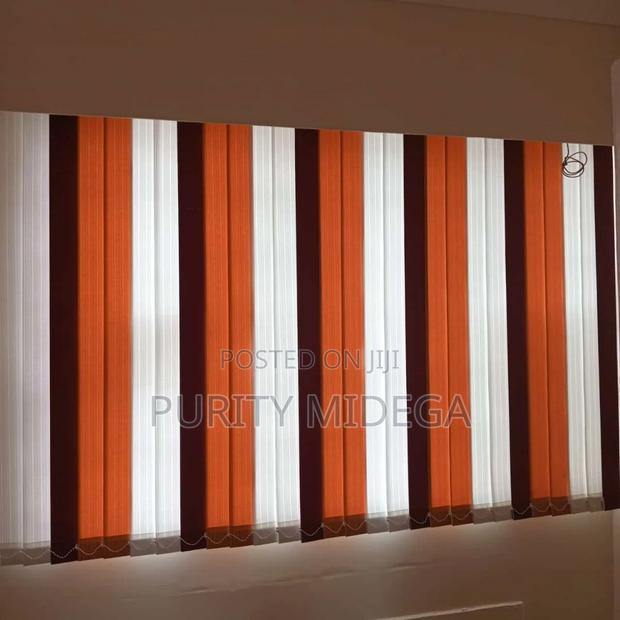 Orange,White Vertical Blinds Fabrics - main view